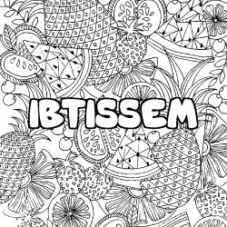 Coloriage IBTISSEM - d&eacute;cor Mandala fruits