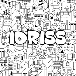 Coloriage IDRISS - d&eacute;cor Ville