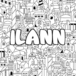 Coloriage ILANN - d&eacute;cor Ville