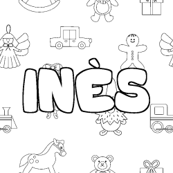 Coloriage IN&Egrave;S - d&eacute;cor Jouets