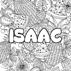 Coloriage ISAAC - d&eacute;cor Mandala fruits