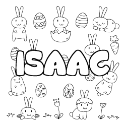 Coloriage ISAAC - d&eacute;cor Paques