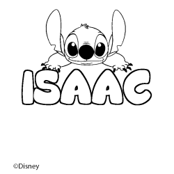 Coloriage ISAAC - d&eacute;cor Stitch