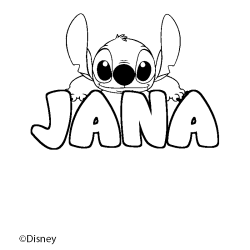Coloriage JANA - d&eacute;cor Stitch