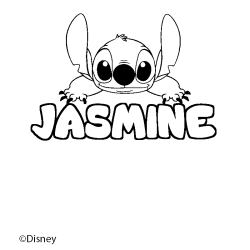 Coloriage JASMINE - d&eacute;cor Stitch