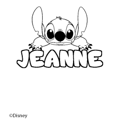 Coloriage JEANNE - d&eacute;cor Stitch