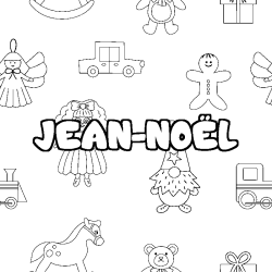 Coloriage JEAN-NO&Euml;L - d&eacute;cor Jouets