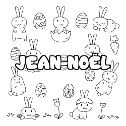 Coloriage JEAN-NO&Euml;L - d&eacute;cor Paques