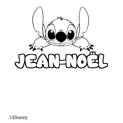 Coloriage JEAN-NO&Euml;L - d&eacute;cor Stitch