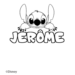 Coloriage pr&eacute;nom J&Eacute;R&Ocirc;ME - d&eacute;cor Stitch