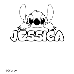 Coloriage JESSICA - d&eacute;cor Stitch