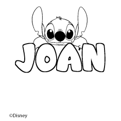 Coloriage JOAN - d&eacute;cor Stitch
