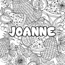 Coloriage JOANNE - d&eacute;cor Mandala fruits