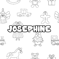 Coloriage JOSEPHINE - d&eacute;cor Jouets