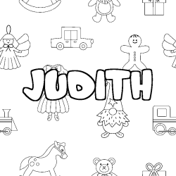 Coloriage JUDITH - d&eacute;cor Jouets