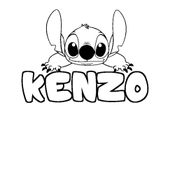 Coloriage KENZO - d&eacute;cor Stitch