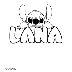 Coloriage LANA - d&eacute;cor Stitch