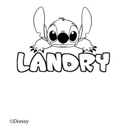 Coloriage LANDRY - d&eacute;cor Stitch