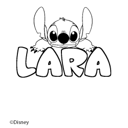 Coloriage LARA - d&eacute;cor Stitch