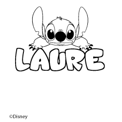 Coloriage LAURE - d&eacute;cor Stitch