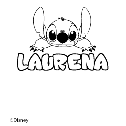 Coloriage LAURENA - d&eacute;cor Stitch