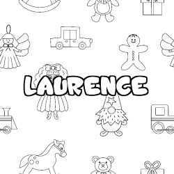 Coloriage LAURENCE - d&eacute;cor Jouets