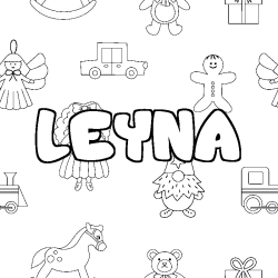 Coloriage LEYNA - d&eacute;cor Jouets