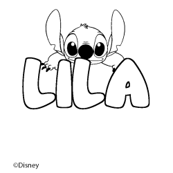 Coloriage LILA - d&eacute;cor Stitch