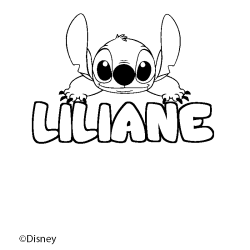 Coloriage LILIANE - d&eacute;cor Stitch