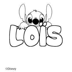 Coloriage pr&eacute;nom LO&Iuml;S - d&eacute;cor Stitch