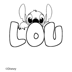 Coloriage LOU - d&eacute;cor Stitch