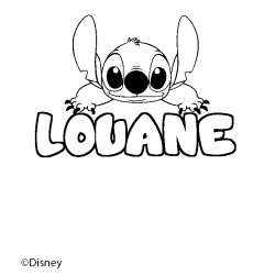 Coloriage LOUANE - d&eacute;cor Stitch