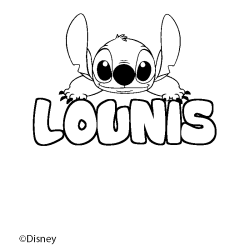 Coloriage LOUNIS - d&eacute;cor Stitch