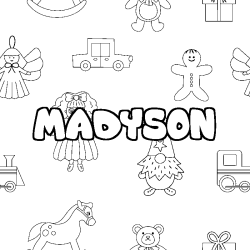 Coloriage MADYSON - d&eacute;cor Jouets