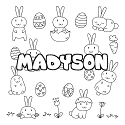 Coloriage MADYSON - d&eacute;cor Paques