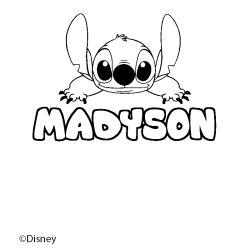 Coloriage MADYSON - d&eacute;cor Stitch