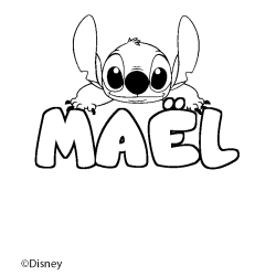 Coloriage MA&Euml;L - d&eacute;cor Stitch