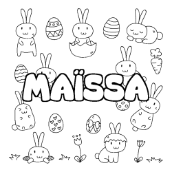 Coloriage MA&Iuml;SSA - d&eacute;cor Paques