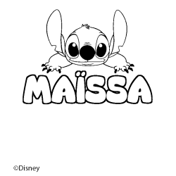 Coloriage MA&Iuml;SSA - d&eacute;cor Stitch