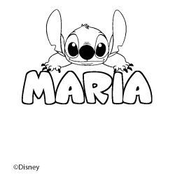Coloriage MARIA - d&eacute;cor Stitch
