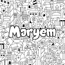Coloriage Maryem - d&eacute;cor Ville