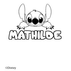 Coloriage MATHILDE - d&eacute;cor Stitch