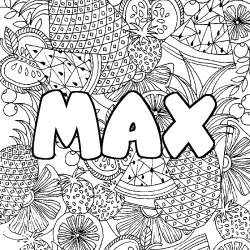 Coloriage MAX - d&eacute;cor Mandala fruits