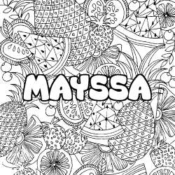 Coloriage MAYSSA - d&eacute;cor Mandala fruits
