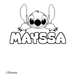 Coloriage MAYSSA - d&eacute;cor Stitch