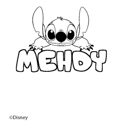Coloriage MEHDY - d&eacute;cor Stitch