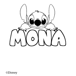 Coloriage MONA - d&eacute;cor Stitch