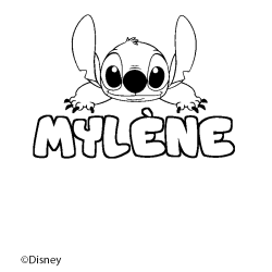 Coloriage MYL&Egrave;NE - d&eacute;cor Stitch