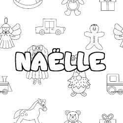 Coloriage NA&Euml;LLE - d&eacute;cor Jouets