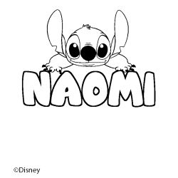 Coloriage NAOMI - d&eacute;cor Stitch